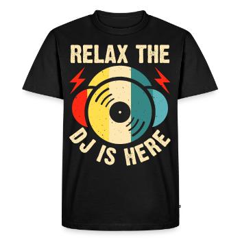 Dj Djing - T-shirt Premium bio Homme - noir - Devant - Nico (187cm)