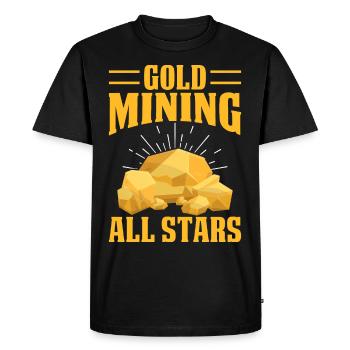 gold panning gold panner gold prospector gold prospector - Men's Premium Organic T-Shirt - black - Front - Nico (187cm)