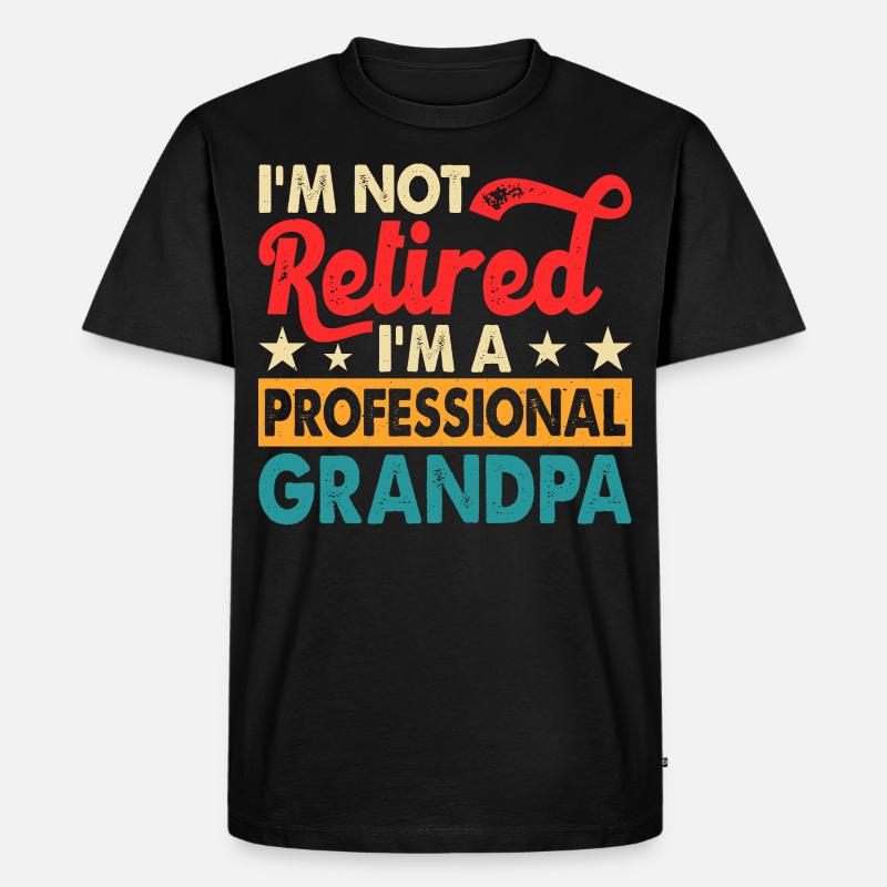 Opa Rentner - Männer Premium Bio T-Shirt - Schwarz