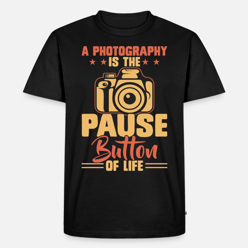 Fotograf - Männer Premium Bio T-Shirt - Schwarz