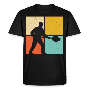 Souffleur - T-shirt Premium bio Homme - noir - Devant - Nico (187cm)