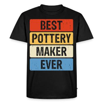 Poterie Poterie Poterie - T-shirt Premium bio Homme - noir - Devant - Nico (187cm)