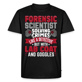 Lustig - Männer Premium Bio T-Shirt - Schwarz - Vorne - Nico (187cm)