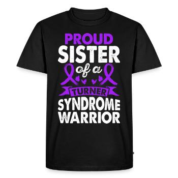 Sœur du syndrome de Turner Conscience du guerrier - T-shirt Premium bio Homme - noir - Devant - Nico (187cm)