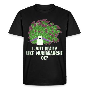 Nudibranches nudibranches - T-shirt Premium bio Homme - noir - Devant - Nico (187cm)