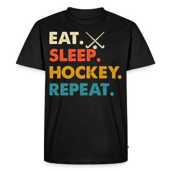 Hockey - T-shirt Premium bio Homme - noir - Devant - Nico (187cm)