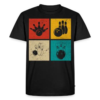 Bowling - T-shirt Premium bio Homme - noir - Devant - Nico (187cm)