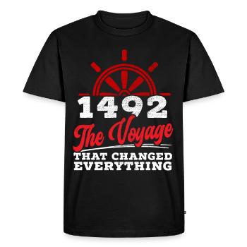 1492: The journey that changed everything - Men's Premium Organic T-Shirt - black - Front - Nico (187cm)