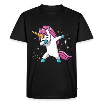 Dabbing Licorne Licorne Dab Dabbing Trend Dance - T-shirt Premium bio Homme - noir - Devant - Nico (187cm)