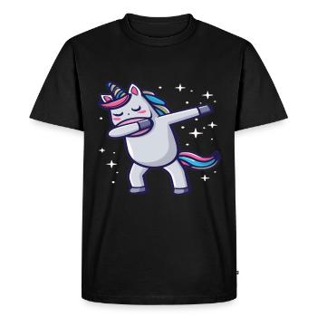 Dabbing Licorne Licorne Dab Dabbing Trend Dance - T-shirt Premium bio Homme - noir - Devant - Nico (187cm)