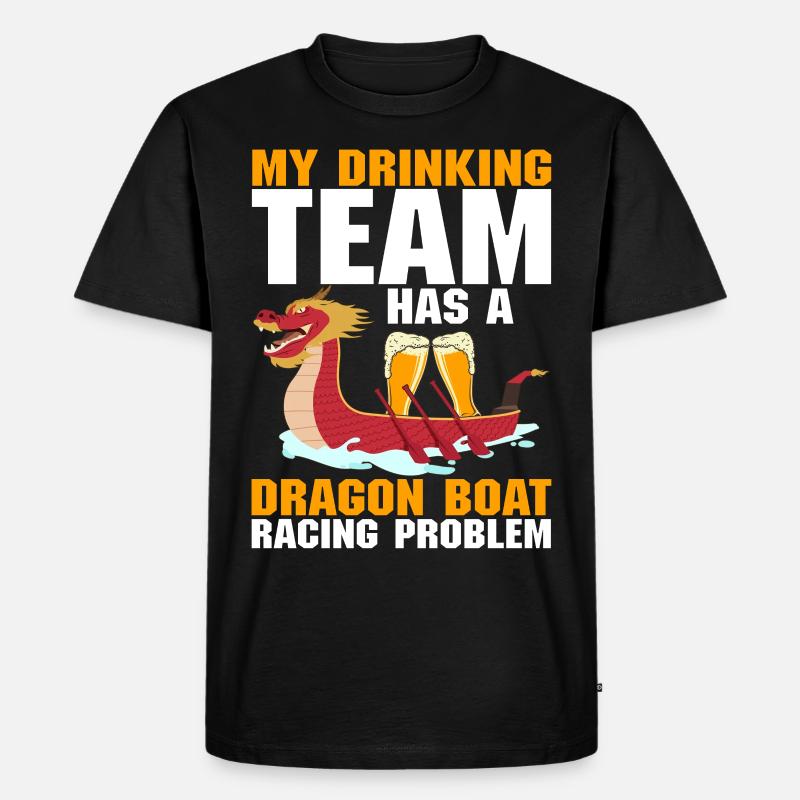 Lustiges Trinker-Team Drachenbootrennen Problem - Männer Premium Bio T-Shirt - Schwarz
