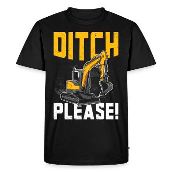 Funny Excavator Driver Heavy Equipment HEO - Men's Premium Organic T-Shirt - black - Front - Nico (187cm)