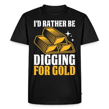 gold panning gold panner gold prospector gold prospector - Men's Premium Organic T-Shirt - black - Front - Nico (187cm)