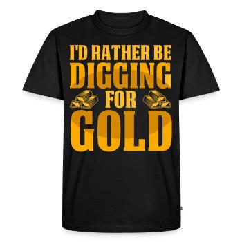 gold panning gold panner gold prospector gold prospector - Men's Premium Organic T-Shirt - black - Front - Nico (187cm)