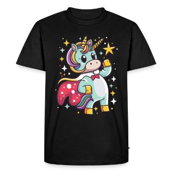 Licorne Super-héros Licornes Licorne Bébé Licorne - T-shirt Premium bio Homme - noir - Devant - Nico (187cm)