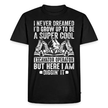 Funny HEO - Men's Premium Organic T-Shirt - black - Front - Nico (187cm)