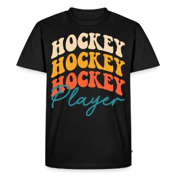 Hockey - T-shirt Premium bio Homme - noir - Devant - Nico (187cm)