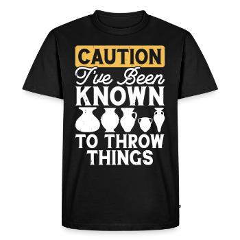 Poterie Poterie Poterie - T-shirt Premium bio Homme - noir - Devant - Nico (187cm)