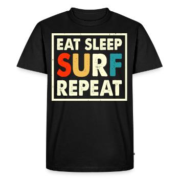 Surfeur - T-shirt Premium bio Homme - noir - Devant - Nico (187cm)