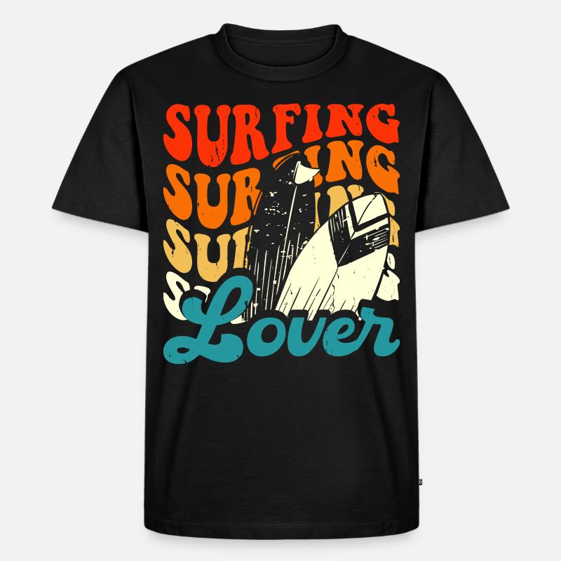 Surfen Surfer - Männer Premium Bio T-Shirt - Schwarz