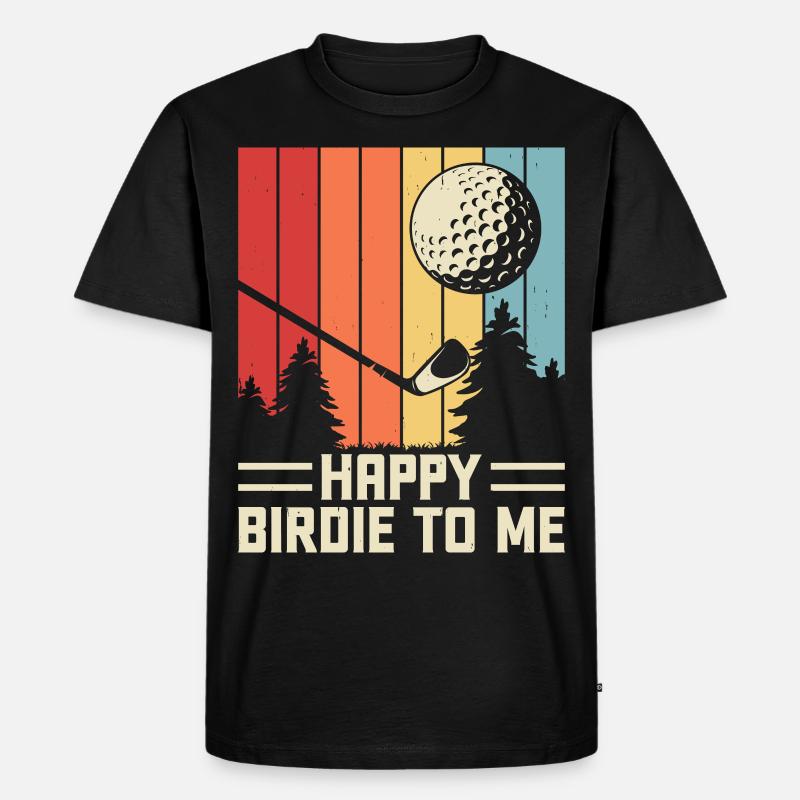 Golf Golfer - Männer Premium Bio T-Shirt - Schwarz