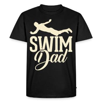 Nageur Natation Papa Papa Papa Papa - T-shirt Premium bio Homme - noir - Devant - Nico (187cm)