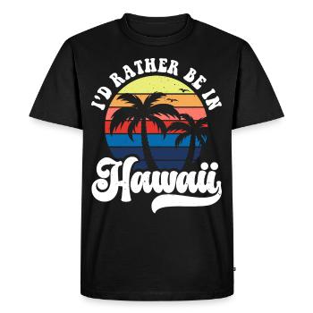 Hawaï - T-shirt Premium bio Homme - noir - Devant - Nico (187cm)