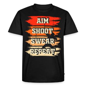 Archer Tir à l’arc - T-shirt Premium bio Homme - noir - Devant - Nico (187cm)