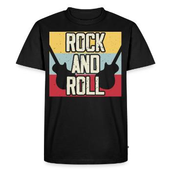 Rock and roll - T-shirt Premium bio Homme - noir - Devant - Nico (187cm)