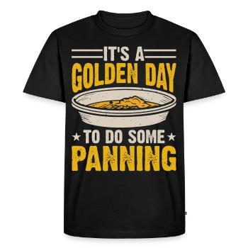 gold panning gold panner gold prospector gold prospector - Men's Premium Organic T-Shirt - black - Front - Nico (187cm)