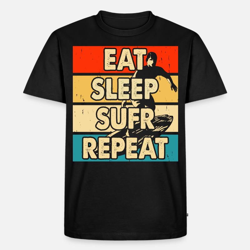Surfen Surfer - Männer Premium Bio T-Shirt - Schwarz
