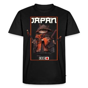 Asia Cat Japanese Samurai Samurai - Men's Premium Organic T-Shirt - black - Front - Nico (187cm)