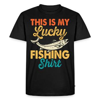 Pêche Pêcheurs Pêche - T-shirt Premium bio Homme - noir - Devant - Nico (187cm)