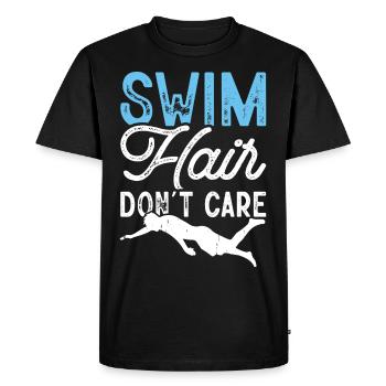Flotteur de natation - T-shirt Premium bio Homme - noir - Devant - Nico (187cm)