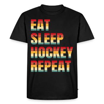 Hockey - T-shirt Premium bio Homme - noir - Devant - Nico (187cm)