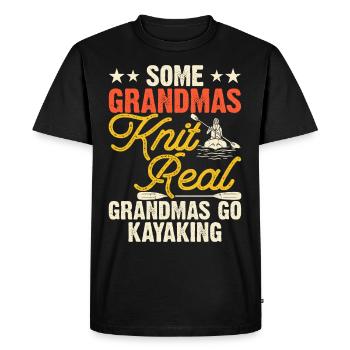 Kayak Kayaker Kayaker Granny - T-shirt Premium bio Homme - noir - Devant - Nico (187cm)