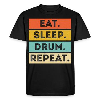Drums Drummer Drummer - Men's Premium Organic T-Shirt - black - Front - Nico (187cm)