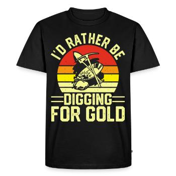 gold panning gold panner gold prospector gold prospector - Men's Premium Organic T-Shirt - black - Front - Nico (187cm)