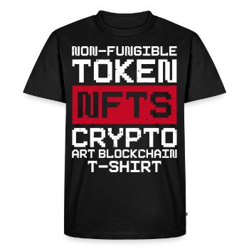 NFT - T-shirt Premium bio Homme - noir - Devant - Nico (187cm)