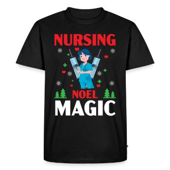 Soins infirmiers Noel Magic Medical Patients - T-shirt Premium bio Homme - noir - Devant - Nico (187cm)