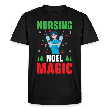Soins infirmiers Noel Magic Medical Patients - T-shirt Premium bio Homme - noir - Devant - Nico (187cm)