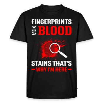 Drôle de scientifique médico-légal - T-shirt Premium bio Homme - noir - Devant - Nico (187cm)