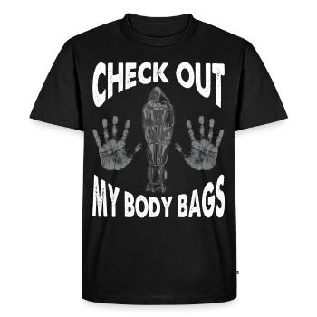 Funny Forensic Scientist Science Investigator - Men's Premium Organic T-Shirt - black - Front - Nico (187cm)