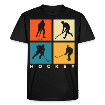 Hockey - T-shirt Premium bio Homme - noir - Devant - Nico (187cm)