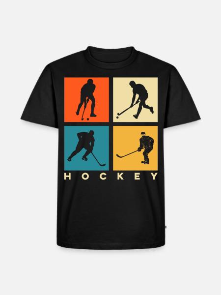 Hockey - Men's Premium Organic T-Shirt - black