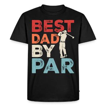Golf Golfeur Papa - T-shirt Premium bio Homme - noir - Devant - Nico (187cm)