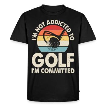 Golf golfeur - T-shirt Premium bio Homme - noir - Devant - Nico (187cm)