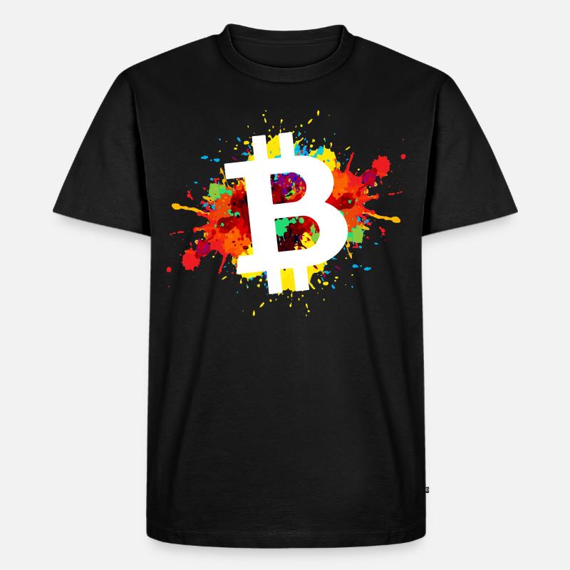 Bitcoin Krypto Kryptowährung - Männer Premium Bio T-Shirt - Schwarz