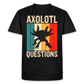 Axolotl Questions - Men's Premium Organic T-Shirt - black - Front - Nico (187cm)