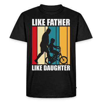 Père et fille - T-shirt Premium bio Homme - noir - Devant - Nico (187cm)